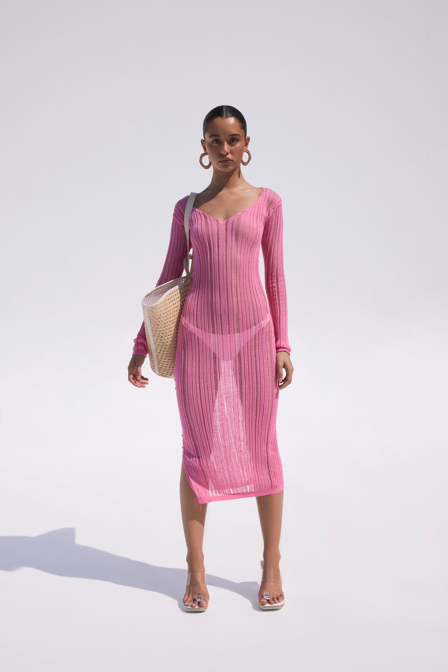 ANTONELLA KNIT DRESS - SHELL PINK ...